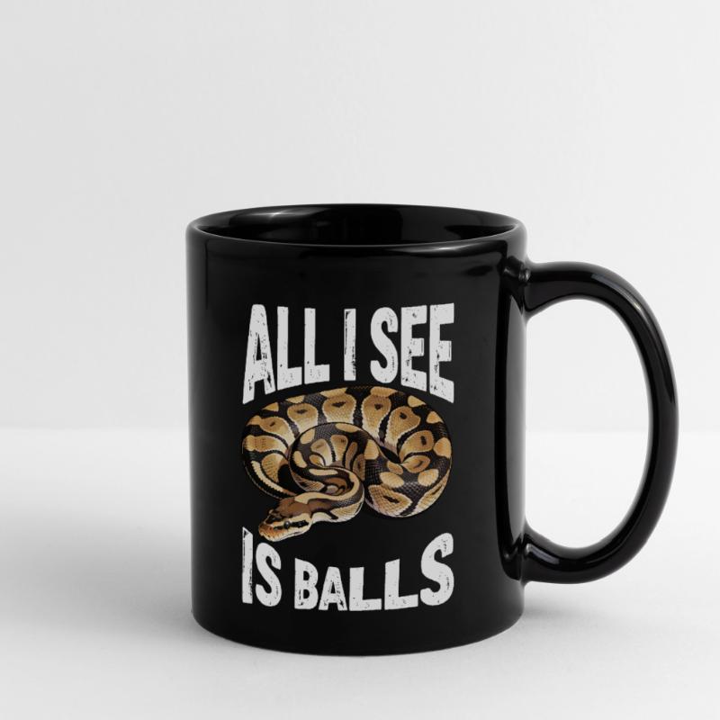 Königspython Schlangen Liebhaber Terrarium Python Tasse einfarbig