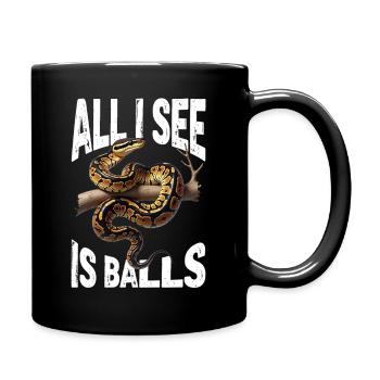 King Python Snakes Lover Terrarium Python - Full Colour Mug - black - Right