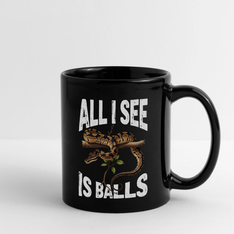Königspython Schlangen Liebhaber Terrarium Python Tasse einfarbig
