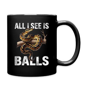 King Python Snakes Lover Terrarium Python - Full Colour Mug - black - Right