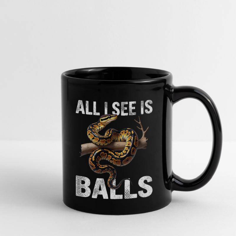 Königspython Schlangen Liebhaber Terrarium Python Tasse einfarbig