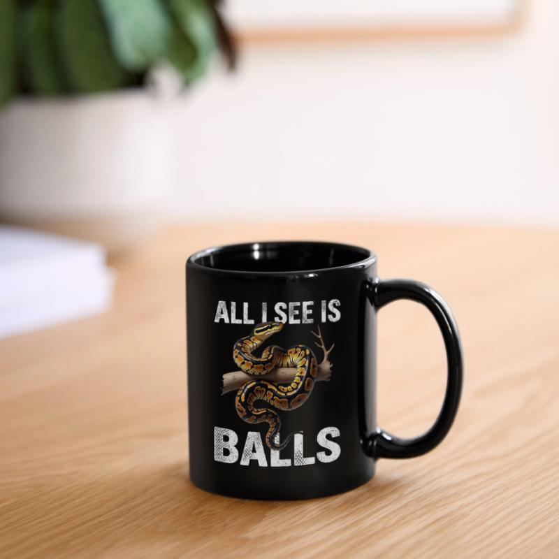 Königspython Schlangen Liebhaber Terrarium Python Tasse einfarbig