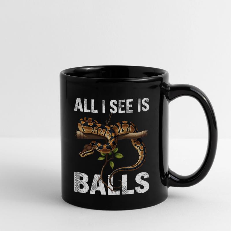 Königspython Schlangen Liebhaber Terrarium Python Tasse einfarbig