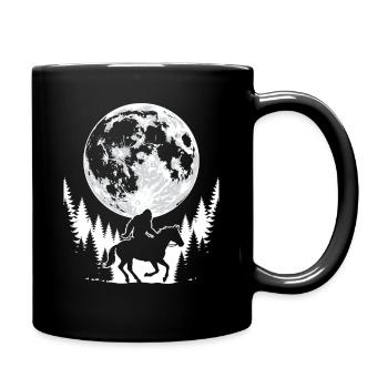 Bigfoot Reiten - Tasse einfarbig - Schwarz - Rechts