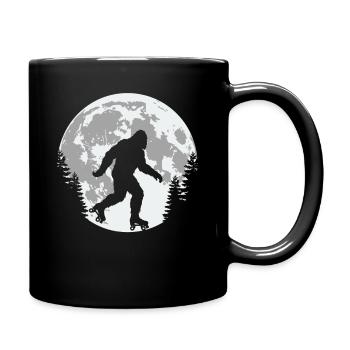 Bigfoot Roller Skating Mond - Tasse einfarbig - Schwarz - Rechts