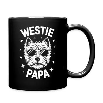 West Highland White Terrier Spruch Westie Geschenk - Tasse einfarbig - Schwarz - Rechts