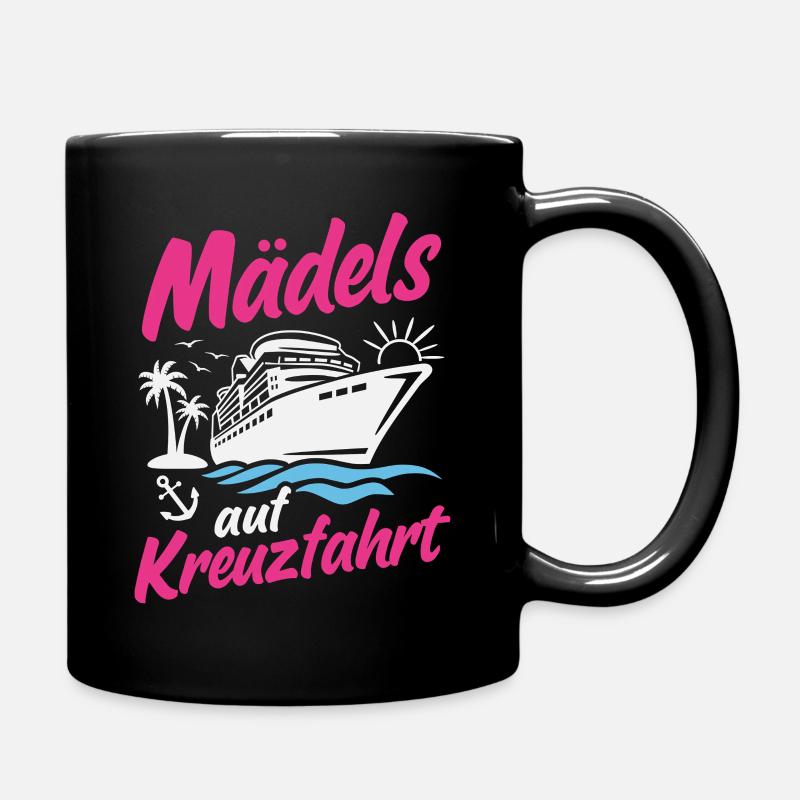 Mädels auf Kreuzfahrt Urlaub Kreuzfahrtschiff - Tasse einfarbig - Schwarz