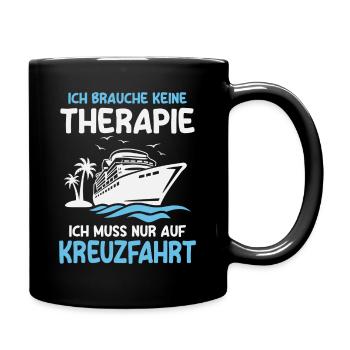 Kreuzfahrt Urlaub Kreuzfahrtschiff Kreuzfahrer - Tasse einfarbig - Schwarz - Rechts