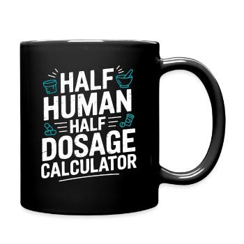 Pharmacien de détail mi-humain mi-spécialiste sur ordonnance - Mug uni - noir - Droite