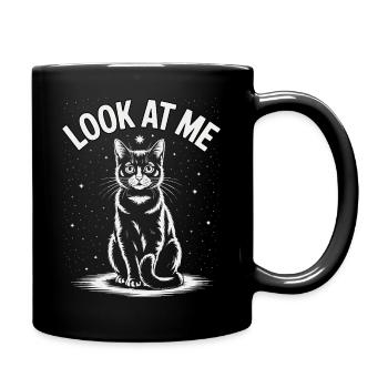 Look At Me - Cat Starry Sky - Full Colour Mug - black - Right