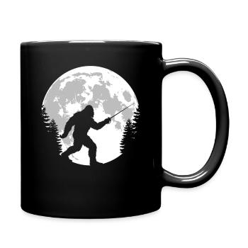 Bigfoot Fechten Silhouette - Tasse einfarbig - Schwarz - Rechts