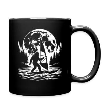 Bigfoot Windsurfing Moon - Full Colour Mug - black - Right
