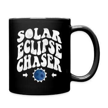 Solar eclipse chaser white - Full Colour Mug - black - Right