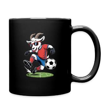 Chèvre de football cool avec des lunettes de soleil - Mug uni - noir - Droite