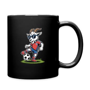 Z Soccer Goat avec des lunettes de soleil - Mug uni - noir - Droite