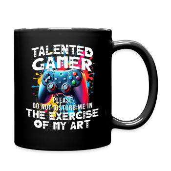 Joueur passionné de jeux vidéo console drôle - Mug uni - noir - Droite