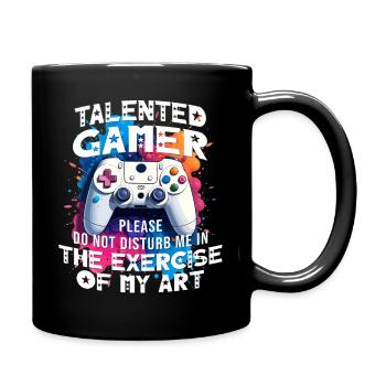Gamer gaming enthusiast video games console funny - Full Colour Mug - black - Right