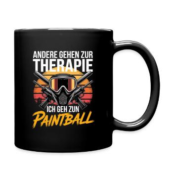 Others go to therapy I go to paintball - Full Colour Mug - black - Right