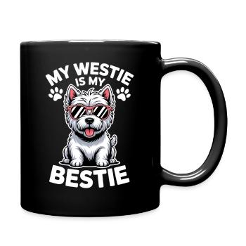 West Highland White Terrier Spruch Westie Geschenk - Tasse einfarbig - Schwarz - Rechts