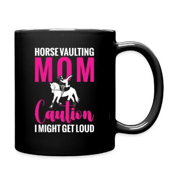  Horse Vaulting Mom Artistic Equestrian Lunger - Full Colour Mug - black - Right