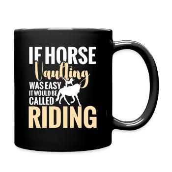Horse Vaulter Gear Künstlerisches Reitpferd - Tasse einfarbig - Schwarz - Rechts