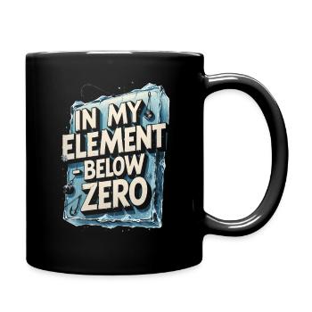 La pêche sur glace dans mon élément - Mug uni - noir - Droite