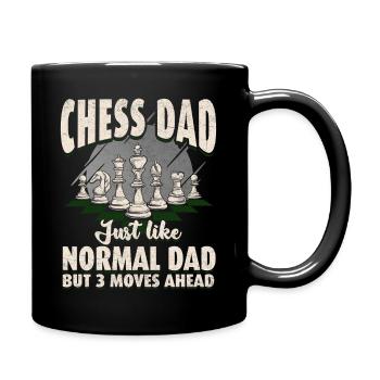 Chess Dad: Three Moves Ahead - Full Colour Mug - black - Right