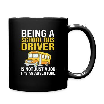 School bus, school bus driver, bus driver - Full Colour Mug - black - Right