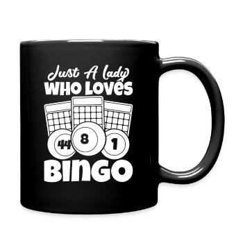 Bingo Player Just A Lady Who Loves Bingo - Full Colour Mug - black - Right