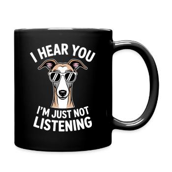 Whippet Sprüche Hund Lustiges Whippet Geschenk - Tasse einfarbig - Schwarz - Rechts