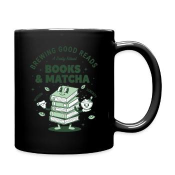 Books And Matcha Brewing Good Reads Matcha Tea - Tasse einfarbig - Schwarz - Rechts