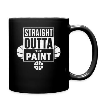 Straight Outta The Paint Basketball Sport  - Tasse einfarbig - Schwarz - Rechts