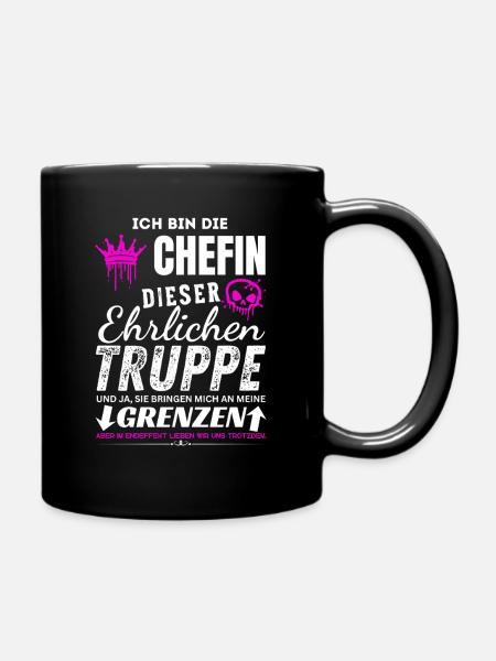Chefin dieser Ehrlichen Truppe Chefin Geschenke - Full Colour Mug - black