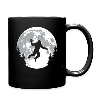 Bigfoot Handballspieler Mond - Tasse einfarbig - Schwarz - Rechts