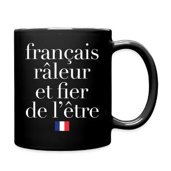 Grognon Humour Râleur Français Fier - Mug uni - noir - Droite