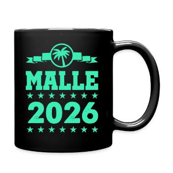 Palmen Flair Mallorca 2026 - Tasse einfarbig - Schwarz - Rechts