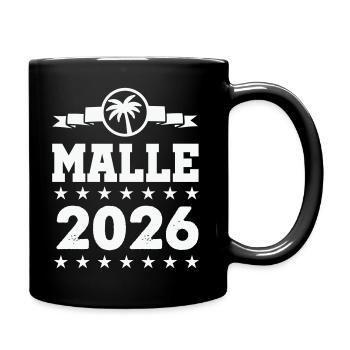 Mallorca 2026 Palmen  - Tasse einfarbig - Schwarz - Rechts