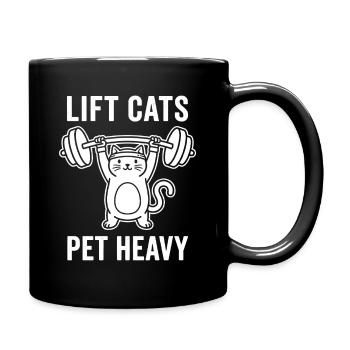 Soulever des chats Animaux de compagnie Gros Chat drôle de salle de sport - Mug uni - noir - Droite