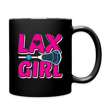 Lax Girl Pink Lacrosse Design - Full Colour Mug - black - Right