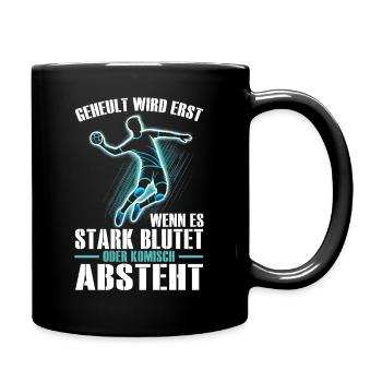 Handball Liebhaber Handball Sport Spieler Handball - Tasse einfarbig - Schwarz - Rechts
