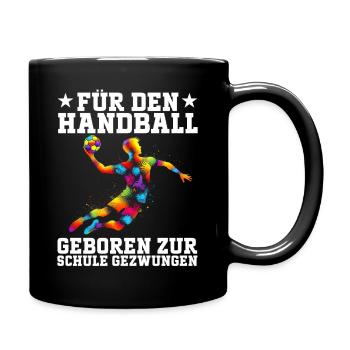 Handball Liebhaber Handball Sport Spieler Handball - Tasse einfarbig - Schwarz - Rechts