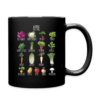 Hobby Garden April Fruit & Vegetables for Green Thumbs - Full Colour Mug - black - Right