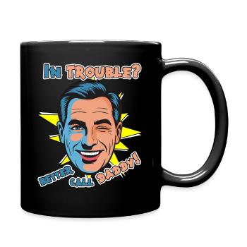 Mieux vaut appeler papa dessin animé - Mug uni - noir - Droite