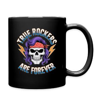 True Rockers Are Forever Skull Rock Music - Full Colour Mug - black - Right
