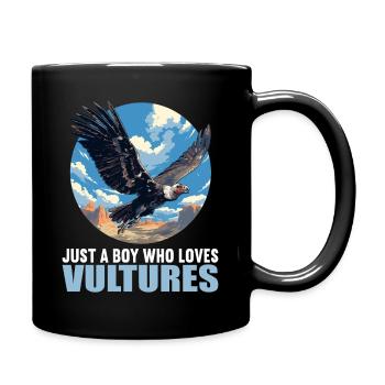 Vautour - Mug uni - noir - Droite