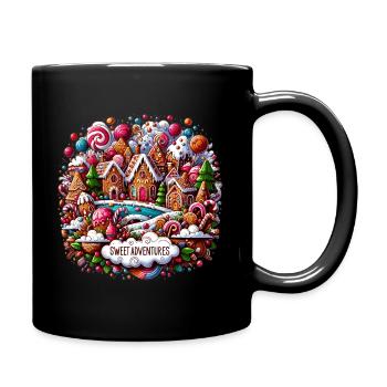 Sweet Village Dream Advent Landscape - Full Colour Mug - black - Right