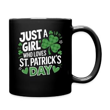 Une seule fille aime la Saint-Patrick - Mug uni - noir - Droite