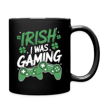 Irischer Gaming-Style - Tasse einfarbig - Schwarz - Rechts