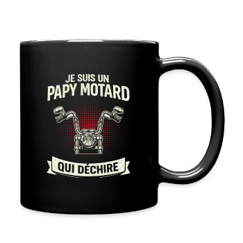 Grandpa Biker Who Tears Birthday Gift Idea - Full Colour Mug - black - Right
