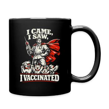 Veterinarian Veterinarian I Came I Saw I Vaccinated - Full Colour Mug - black - Right